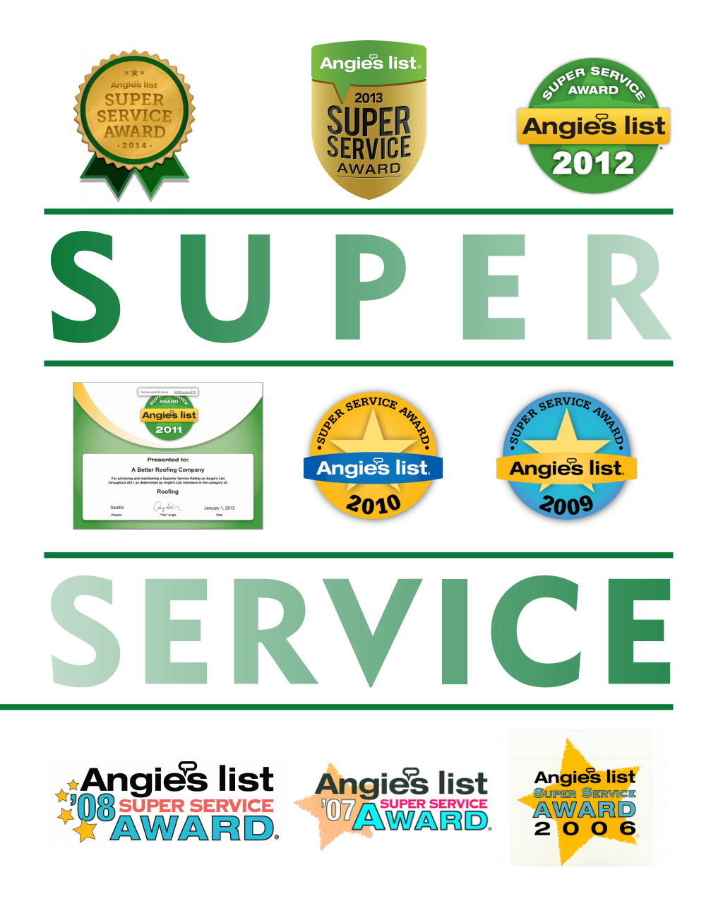 Angie's List Super Service Badge