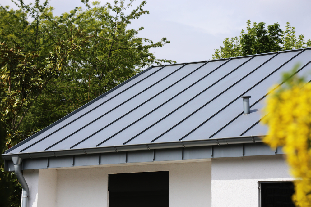 Close Up Of Metal Roof